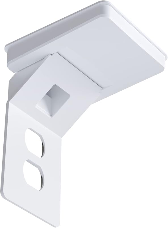 ECHOGEAR Outlet Shelf for Standard Outlets - Built-In Cord Storage & Room for Bulky Plugs - Quick Install w/ Included Hardware - 5.7" Wall Profile, 5" Shelf Width, 6.9" Height