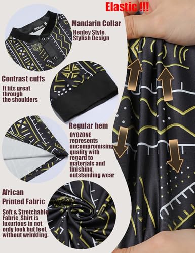 Men's African Traditional Pattern Print Shirt Casual Short Sleeve Button Down Shirts Luxury Printed Dashiki for Men2