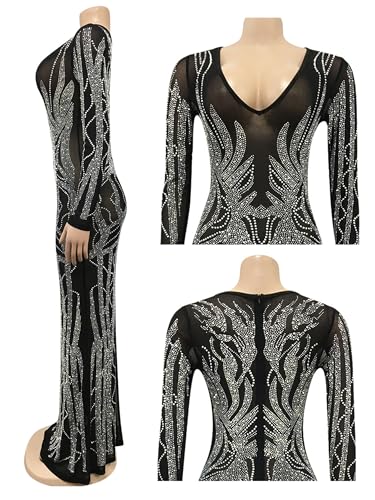 Image of Figdaw Rhinestone Embellished Formal Gowns and Evening Dresses for Women 2026