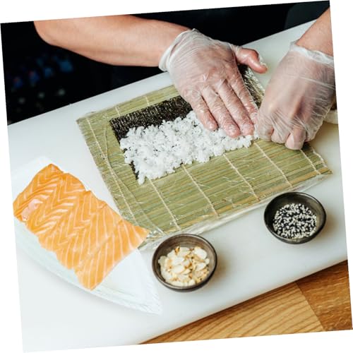 Bandeja sushi acrílico 39x19x5 cm con compartimento hielo miniatura 7