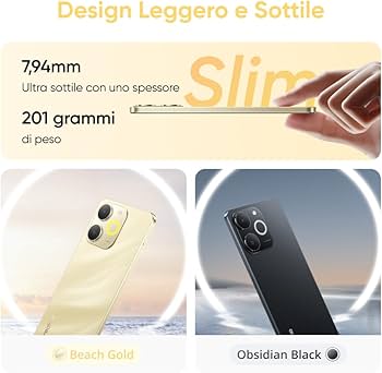 realme Note 70T 本体 4GB/64GBゴールド 4台 realme Note 70T 4 + 64 GB Smartphone, Display Eye Comfort von 6,75