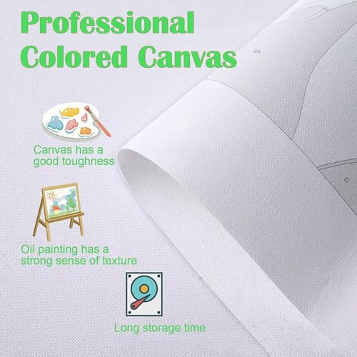 Pintar por numeros adultos sin saber dibujar kit de flores con pinceles 60x80cm 5