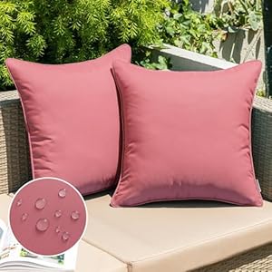 AQOTHES Outdoor Waterproof Summer Pink Throw Pillow Covers 18x18 Inch, Decorative Farmhouse Water Resistant Cushion Covers for Tent Patio Balcony Garden Couch Sofa AQOTHES Outdoor Waterproof Summer Pink Throw Pillow Covers 18×18 Inch Decorative Farmhouse Water Resistant Cushion Covers for Tent Patio Balcony Garden Couch Sofa