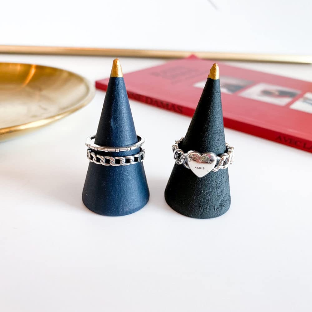 Ring Aus 925Er Sterlingsilber, S925 Sterling Silber Liebesherz Ring Verstellbare Ringe Retro Offener Ring Silber Daumenring Ewigkeitsring Hochzeitscharme Schmuck Geschenke Für Männer Mädchen Damen