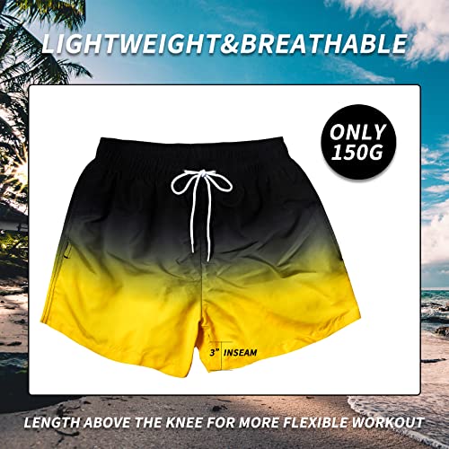 MYJAJAYI Mens Swim Shorts Quick Dry Short Swim Trunks Funny Bathing Suits 3 Inch3