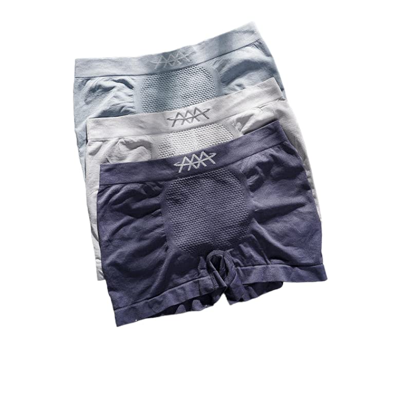 3 Pack Men's Seamless Boxer Briefs featuring 5D Magic Magnetic Technology and Breathable Fabric