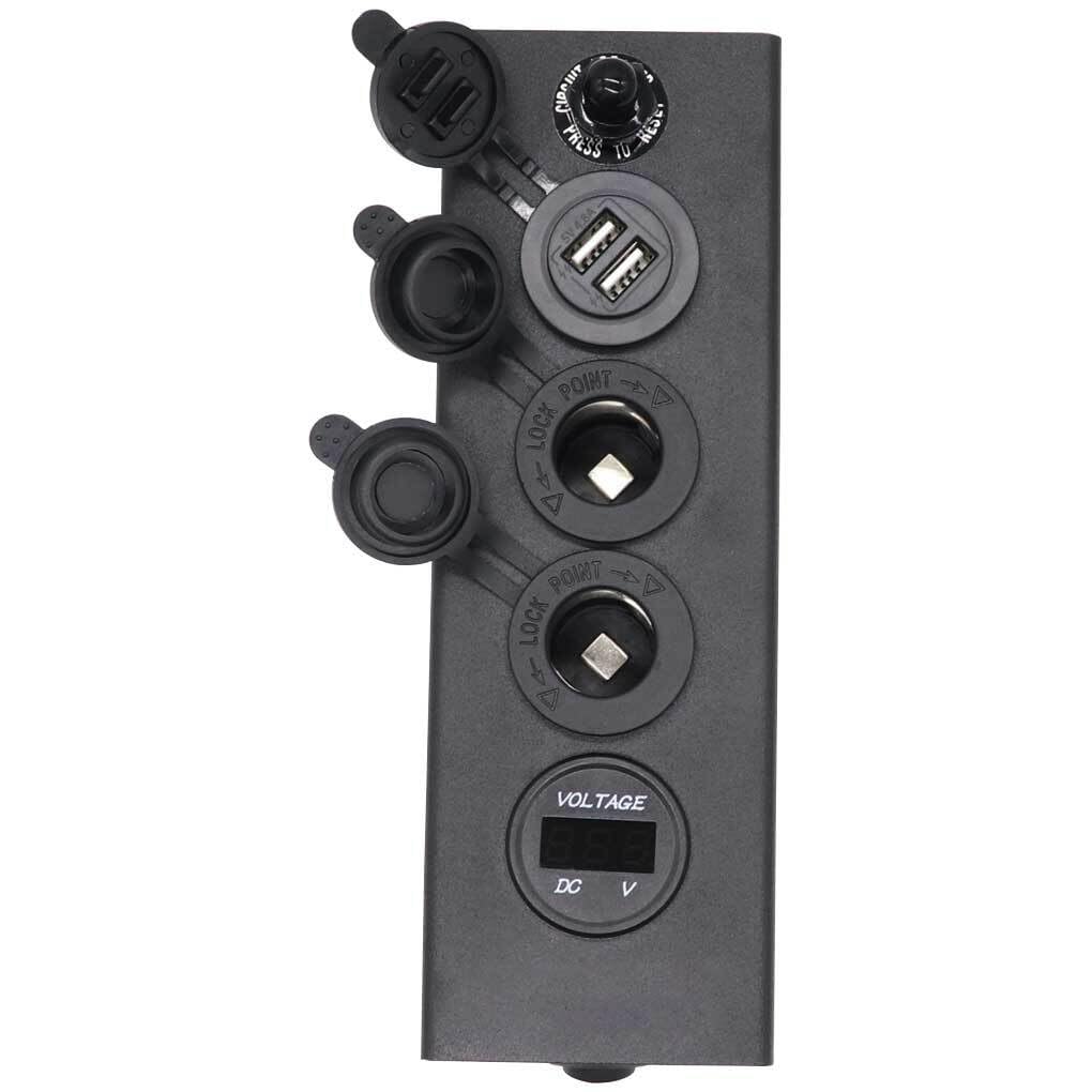 Caricabatteria per auto Batteria multiuso durevole Spina CC Voltmetro Caricabatterie Power Bank Powers Station Motorcycle