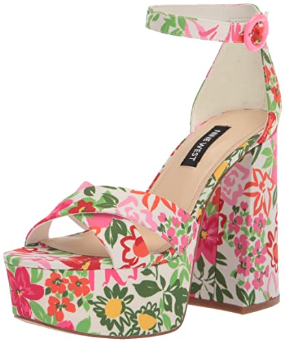 Nine West Women's Willie Heeled Sandal, Garden Multi 661, 6 #TOP29