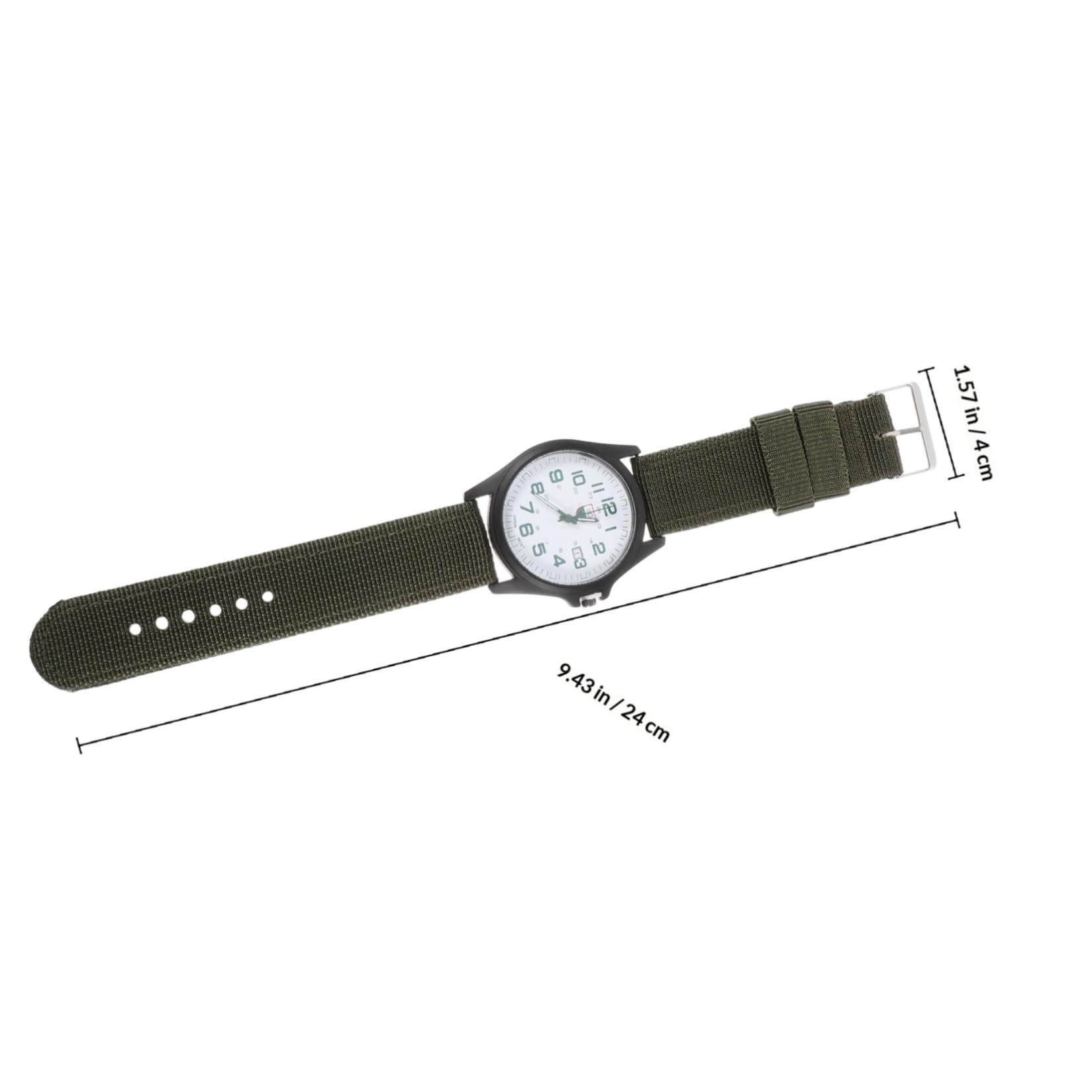ifundom Orologio Militare da Uomo al Quarzo Cinturino in Nailon Verde, Calendario e Design Creativo, Orologio Sportivo Puntuale per Uso Quotidiano