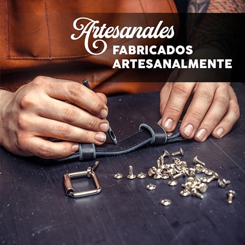 Iguana Custom Lederwestenverlängerung für Motorradfahrer mit Metalldekoration und Druckknöpfen Custom Chopper Bobber (Sheriff)