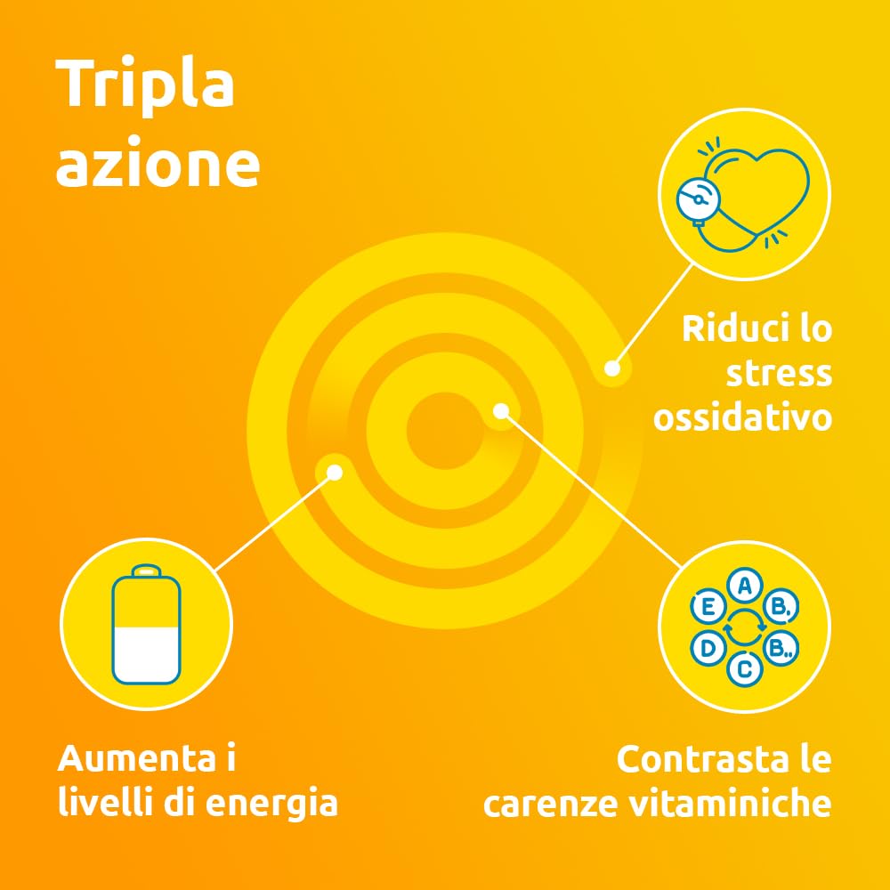 Supradyn Ricarica 50+ Integratore Multivitaminico Completo Vitamine E Minerali Con Vitamina B12, C, D, Zinco Per Stanchezza Fisica E Concentrazione Dai 50 Anni Uomo E Donna, 30 Compresse Effervescenti