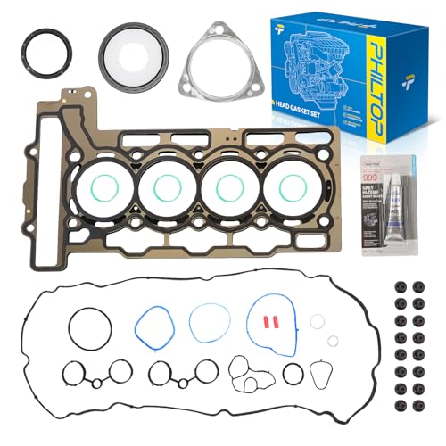 Image of PHILTOP 9815416 MLS Engine Cylinder Head Gasket Set Fit for Mini Cooper R55 R56 2007 2008 2009 2010 2011 2012, for 1.6L L4 DOHC Turbo, Head Gasket Kit
