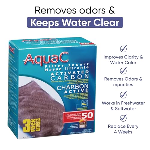 Image of AquaClear 50 HOB Maintenance & Replacement Filter Media Kit, Including Gokul Brands Mesh Bags(AquaClear Activated Carbon, BioMax Media, Filter Foam Insert)