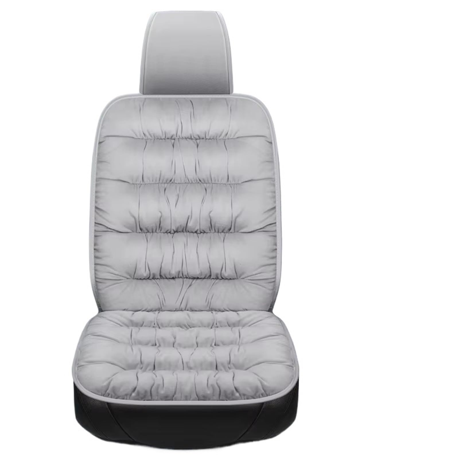 Fundas Asientos Coche Cojín De Coche De Invierno Felpa Una Sola Pieza Para Cinco Asientos Grueso Cálido Cojín Para Furgoneta Camión Hermosos Interiores(Gray)