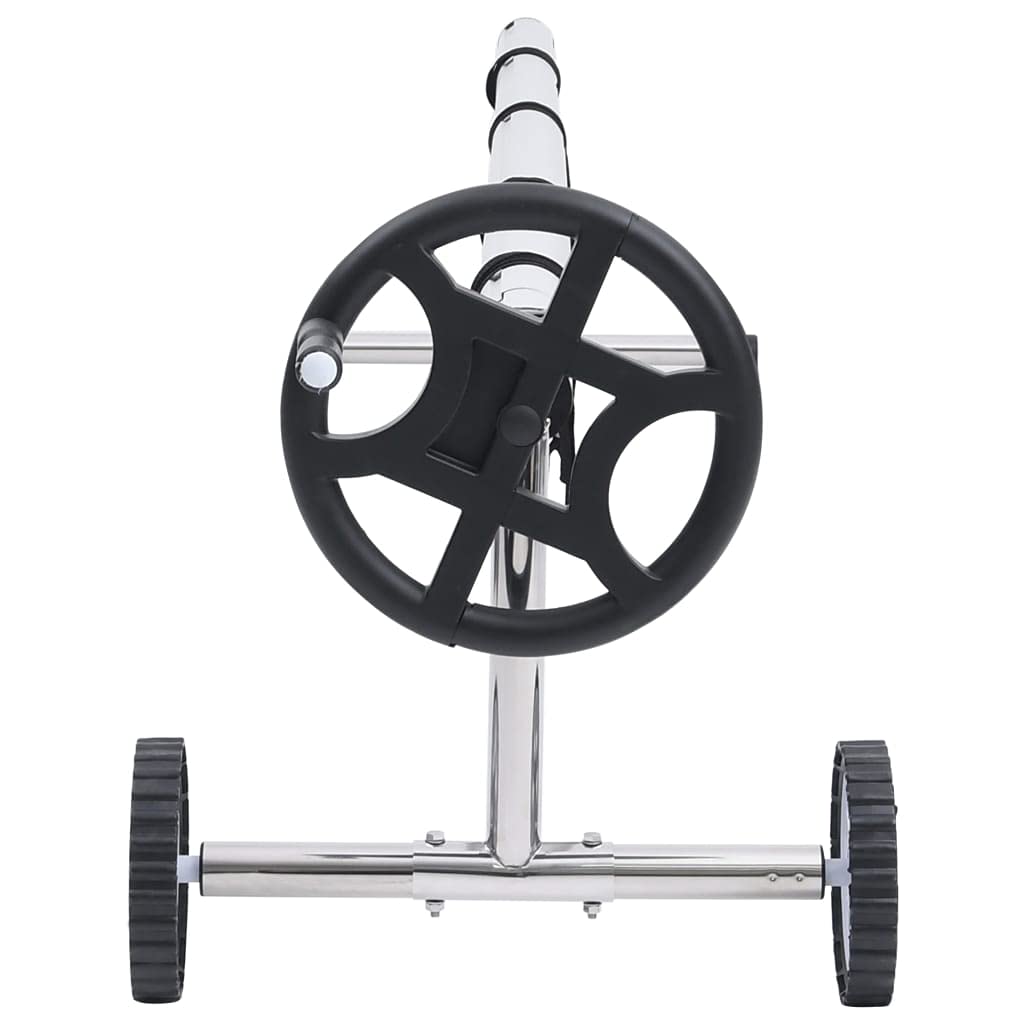 vidaXL Enrouleur de Bâche de Piscine avec Base en Acier Inoxydable Rouleau de Couverture de Piscine Enrouleur de Bâche de Spa Extérieur
