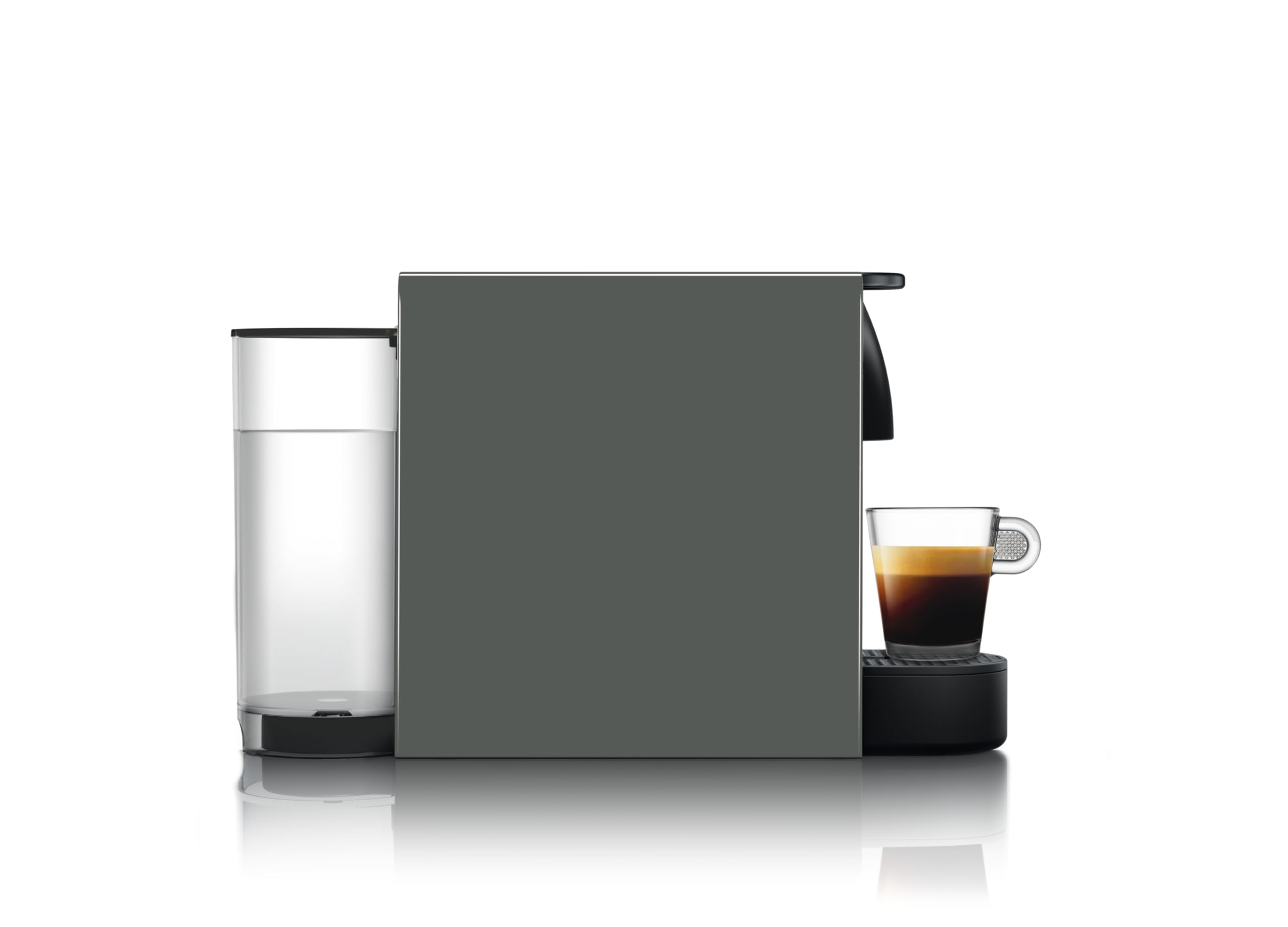 Nespresso Krups Machine à Café Essenza Mini Gris Intense, 19 Bars + Kit de Bienvenue, Design Compact, Expresso et Lungo, Arrêt Automatique, YY2911FD