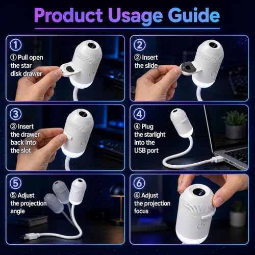 ARREXO 2-in-1 Galaxy Projector Night Light - Image 7