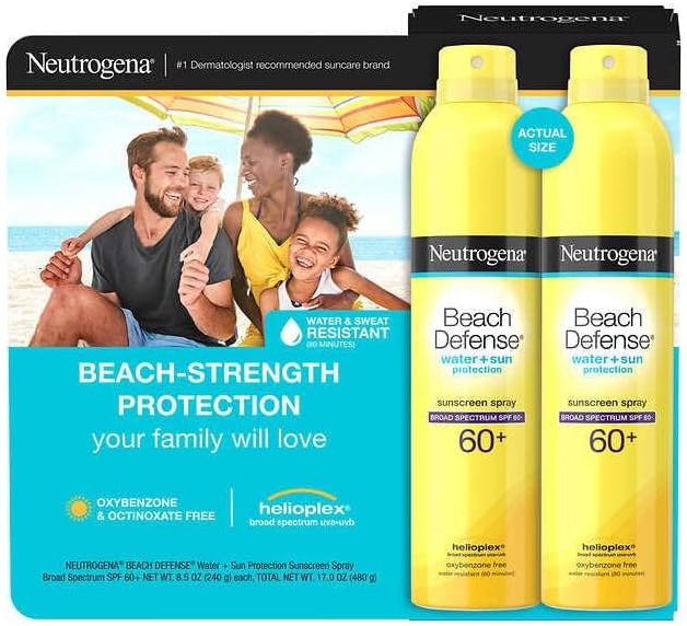 Amazon.com: Neutrogena Beach Defense SPF 30 Spray 6.5 oz (Pack of 2 ...