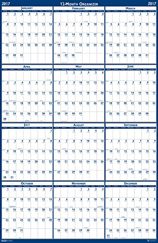 House of Doolittle 2017 Laminated Wall Calendar, Reversible, Horizontal/Vertical, 18 x 24