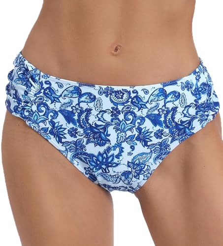 Image of Women's Bathing Suit Bottoms Full Coverage Ruched Bikini Tankini Bottom Swimsuit Brief
