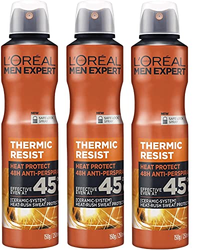 LOreal Men Expert Thermic Resist Anti Perspirant Deodorant Body Spray 250ml 3 Pack