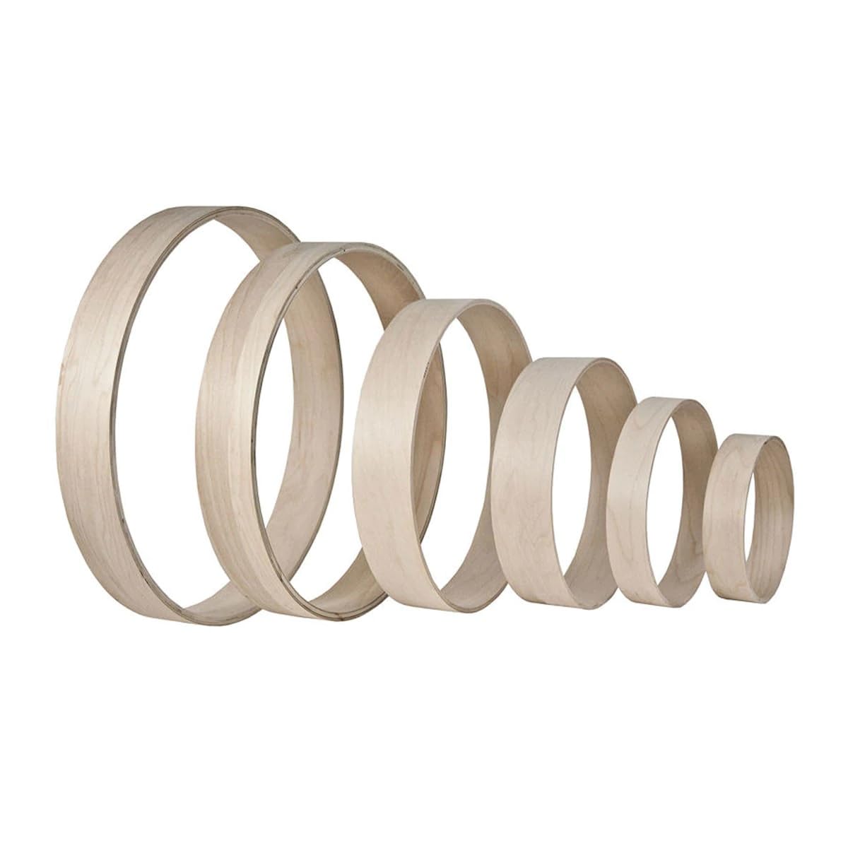 Cerceaux chamaniques en bois de frêne de 7,6 cm – Cadres traditionnels pour son sacré | Cercle de tambour fabriqué à la main (40,6 cm)