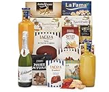 Lote 223: Cesta de Navidad Sin Alcohol ni Cerdo con Dulces Tradicionales y Sidra