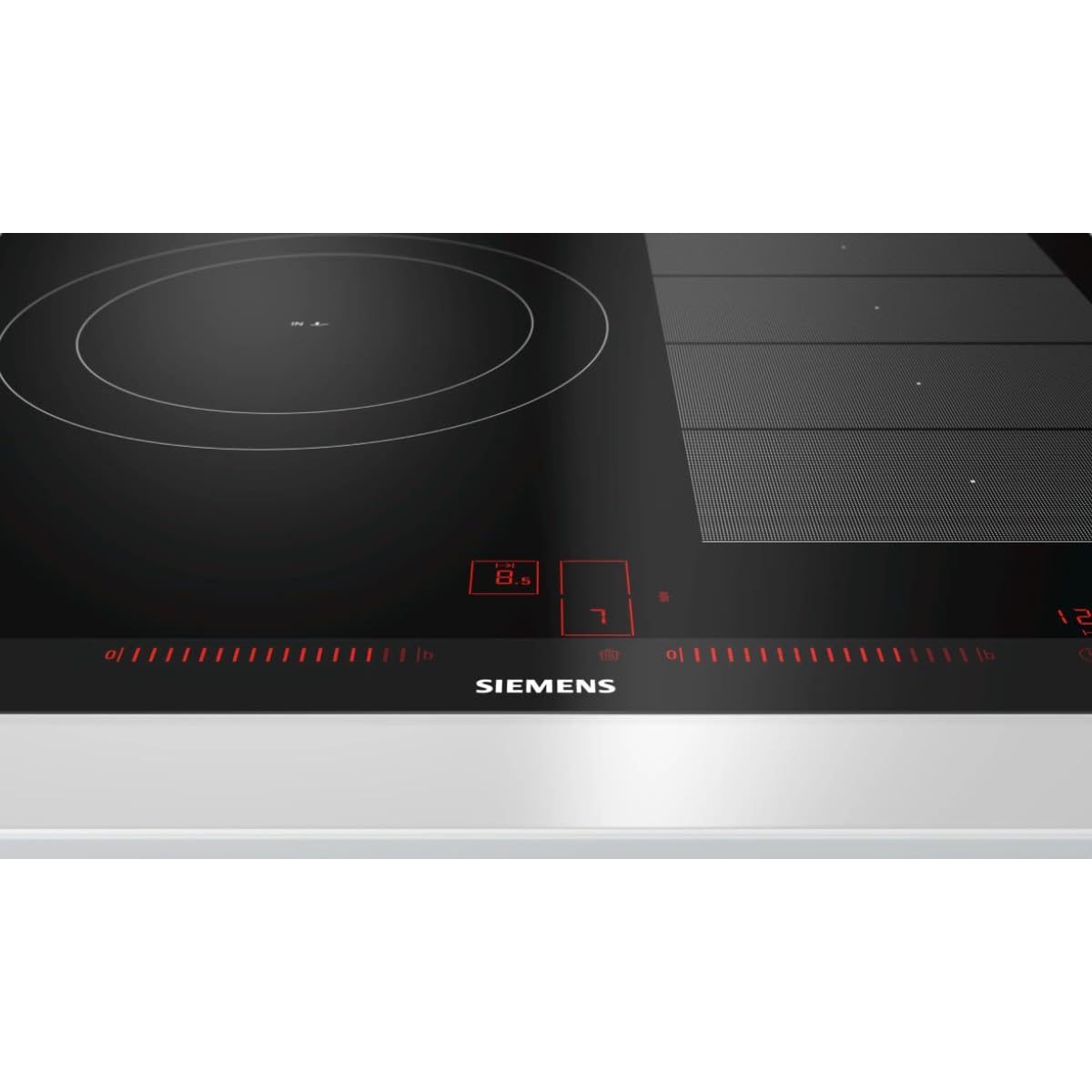 Siemens EX675LJC1E Płyta grzewcza, czarna, zintegrowana z płytą grzewczą (czarna, wbudowana, z płytą indukcyjną, 19 cm, 2,2 W, 21 cm)