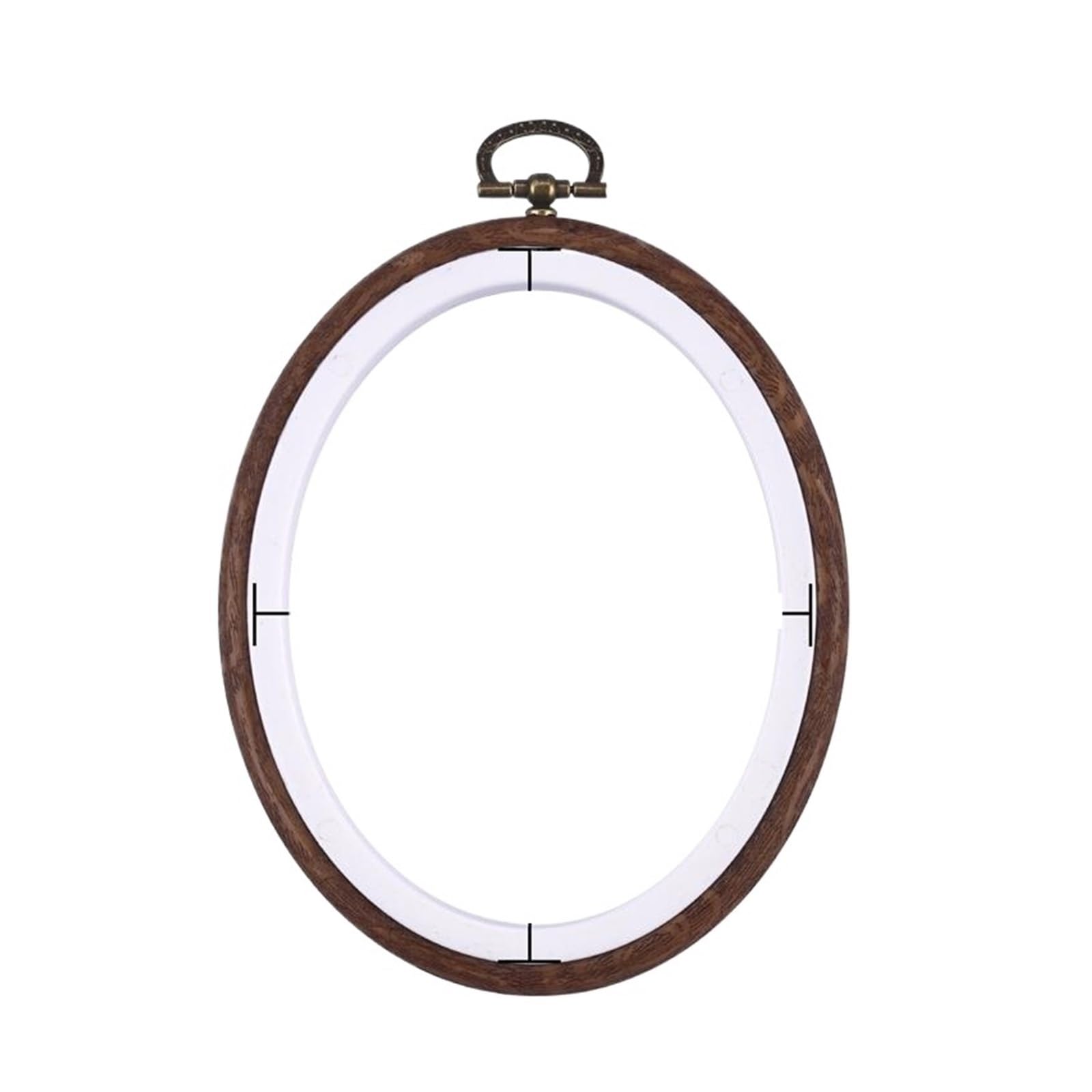CQAHDSEVF Embroidery Hoop Circle, Mini Embroidery Hoop Set, Wood/Plastic Round/Oval Hoops for DIY Cross Stitch Needlecraft(10.5x13.5cm)