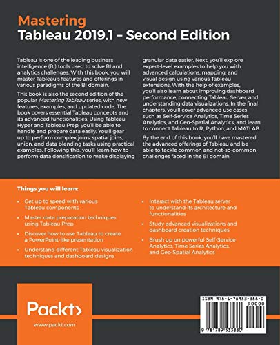Mastering Tableau 2019.1: An expert guide to implementing advanced business intelligence and analytics with Tableau 2019.1, 2nd Edition - Thumbnail 2
