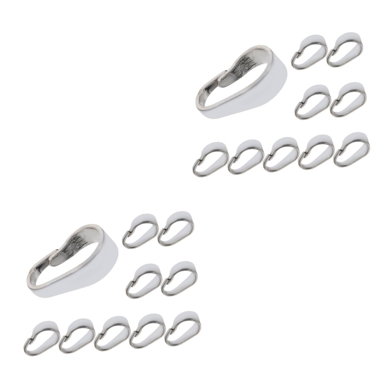 SHINEOFI 20pezzi Ciondoli Per Collane Fai Da Te Di Connettori Per Pendenti Clip Di Ricarica Facili Da Installare e Rimuovere Per Accessori Di Gioielleria