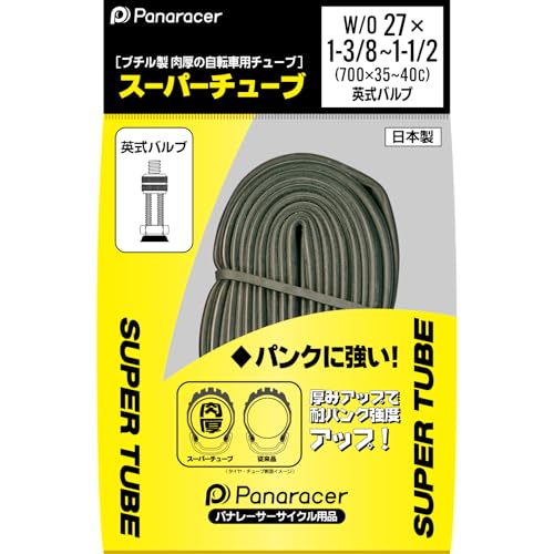 パナレーサー スーパーチューブ ［W/O 27X1-3/8 700x35~40C］ 英式バルブ0TW27-83E-SP