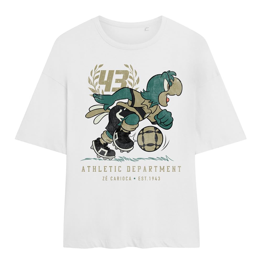 Disney Ze 43 Football Ladies Oversized T Shirt, White, XX-Large