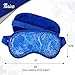 Thrive Eye Care Gel Bead Eye Mask Hot & Cold - Azure, 1 Count - Reusable Sleep Mask & Puffiness Relief - Cold Compress & Warm Wrap for Migraines, Dryness & Dark Circles