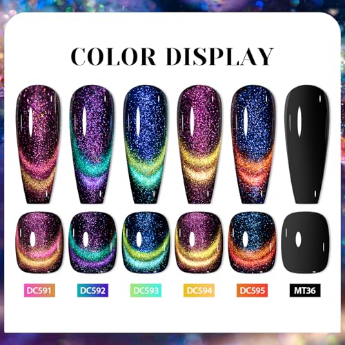 Kit de esmaltes gel MTSSII Cat Eye 9 piezas miniatura 5