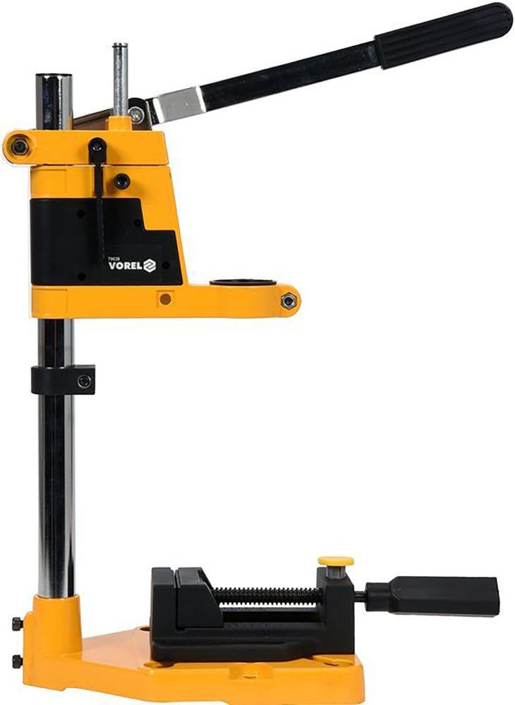 VOREL Bohrständer Bohrmaschinenständer Bohrmaschinenhalter mit Schraubstock L 400mm ø 38-43 mm