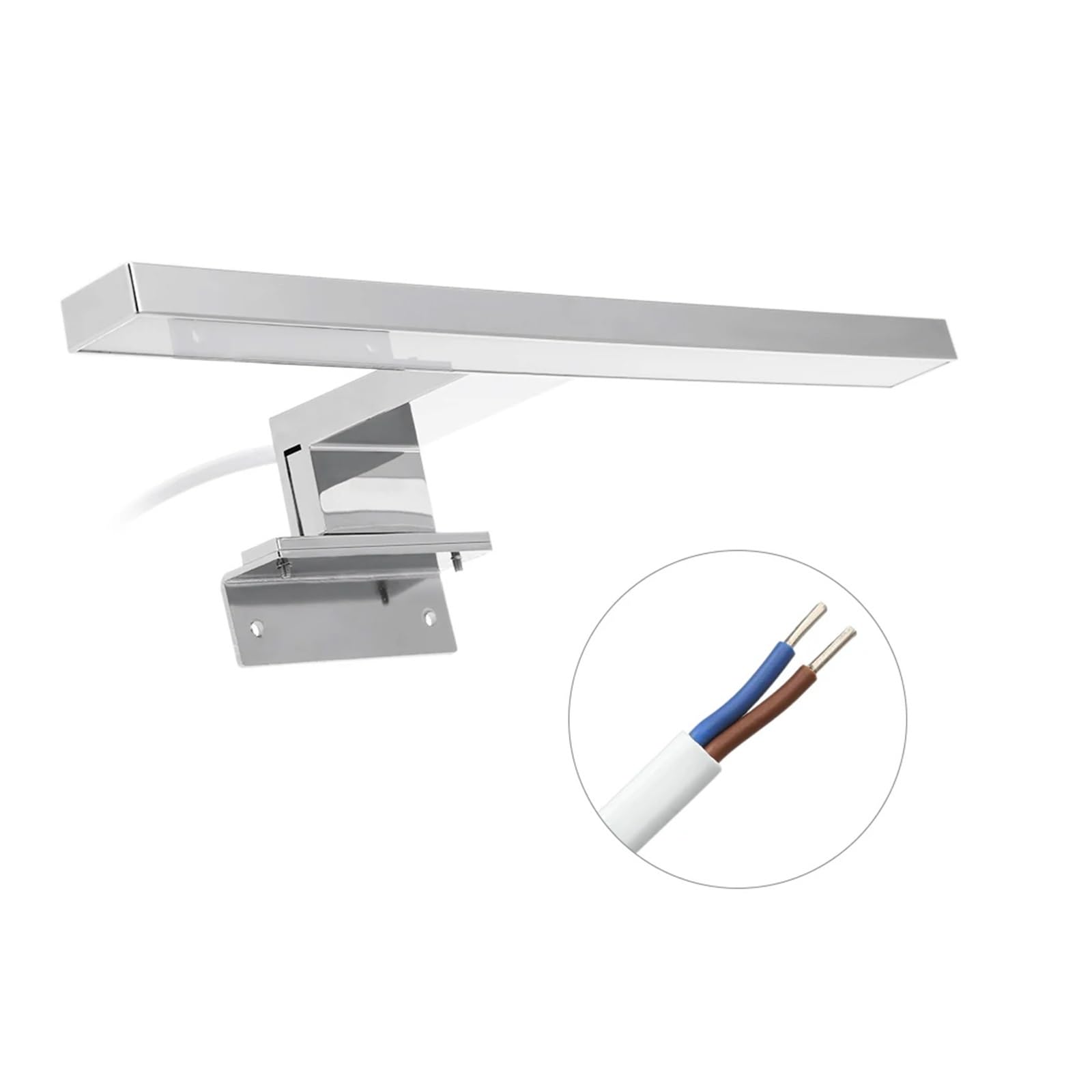 Oświetlenie obrazu, Oświetlenie lustrzane LED Oświetlenie szafki łazienkowej, Światło na lustro do makijażu Lampka ścienna LED, IP44 Neutralna biel Światło do makijażu 30/60 cm(8W 60cm)