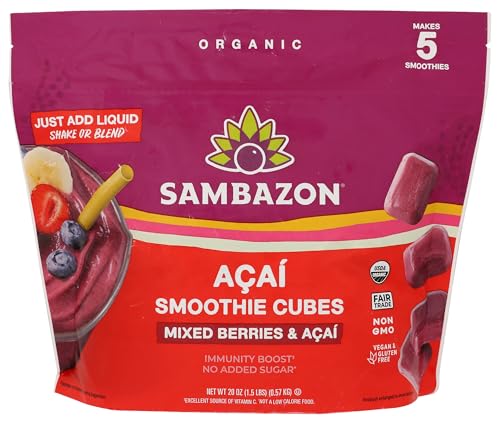 Organic Mixed Berries & Acai Blenderless Smoothie Cubes, 20 Oz