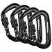 12KN Aluminium Wiregate Carabiners - 4 Pack - Rated 2645 LBS each – 7075 - VANWALK Lightweight Carabiner Clips for Hammock Climbing Rocking (Orange)