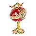QIFU-Hand Painted Enameled Easter Egg Style Decorative Hinged Jewelry Trinket Box Unique Gift for Family