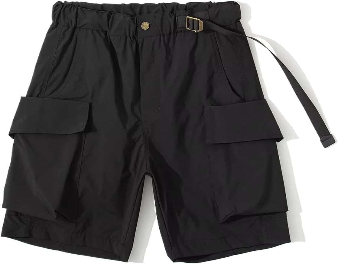 Summer Outdoor Function Multi-Pocket Cargo Shorts Men Clothing Harajuku Casual Baggy Pants Korean Pants