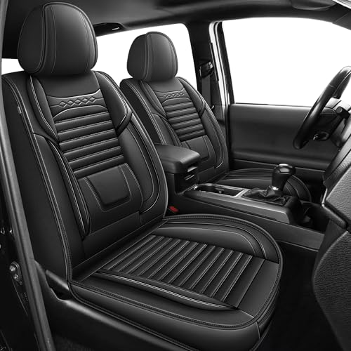 AOMSAZTO Front Seat Covers Custom Fit for Toyota Tacoma 2024-2025 Double Extended Cab Pick-up:Full Coverage,Airbag Compatible Truck Leather Seat Covers Protector(2 PCS Front,Black) AOMSAZTO Front Seat Covers Custom Fit for Toyota Tacoma 2024-2025 Double Extended Cab Pick-up:Full Coverage,Airbag Compatible Truck Leather Seat Covers Protector(2 PCS Front,Black)