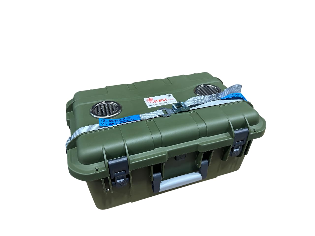 GENIUS Brandschutz- und Sicherheitskoffer BSK-1, Polypropylen, 600 x 400 x 280 mm, max. 8 kg, 1000 Wh (Oliv)
