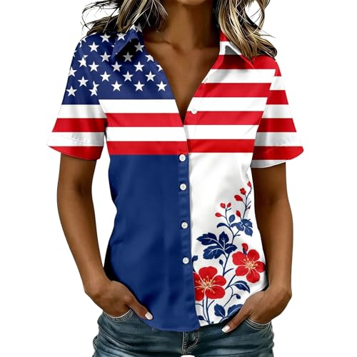 Chemise imprimée décontractée manches courtes vacances d'été