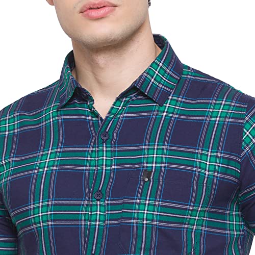 Image of Spykar Men's Slim Shirt (8907966633094 Green XL)