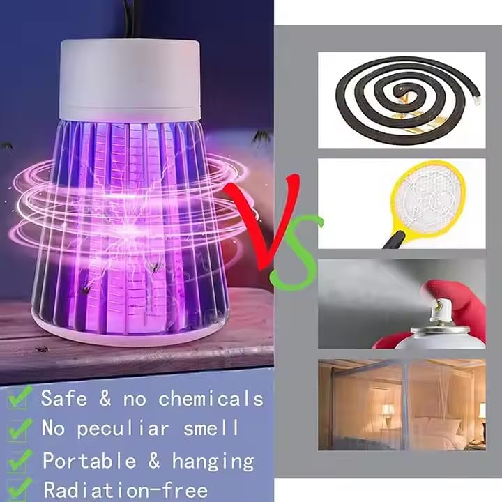 Venvintra Mosquito Lamp Eco-Friendly LED Mosquito Killer Machine – USB-Powered Indoor Bug Zapper for Home – Chemical-Free Insect Trap Safe for Kids & Pets – Easy to Clean 1