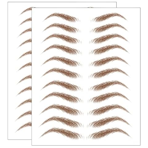 2 Sheets 4D Hair-Like Waterproof Eyebrow Tattoos Stickers Eyebrow Transfers Stickers Grooming Shaping Eyebrow Sticke Cover