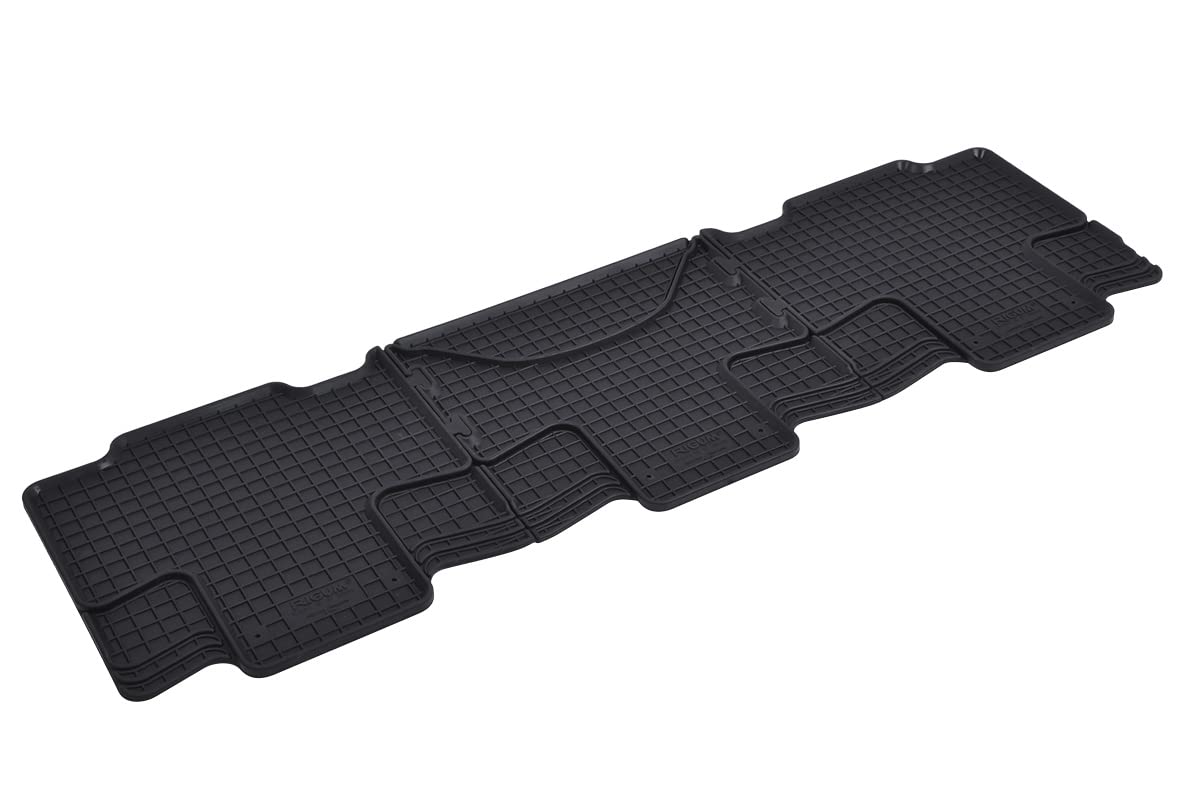 ilTappetoAuto by Fabbri 3 - Tappeti Gomma anteriori + 2 e3 fila Compatibile con Transporter T7 Multivan 8 posti