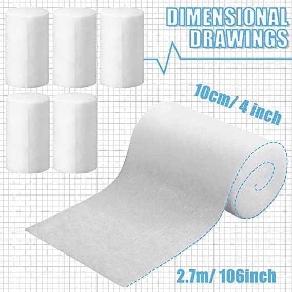 Imbottitura in cotone colato, imbottitura in gesso morbido, dimensioni 10 cm x 3 ml (confezione da 12)