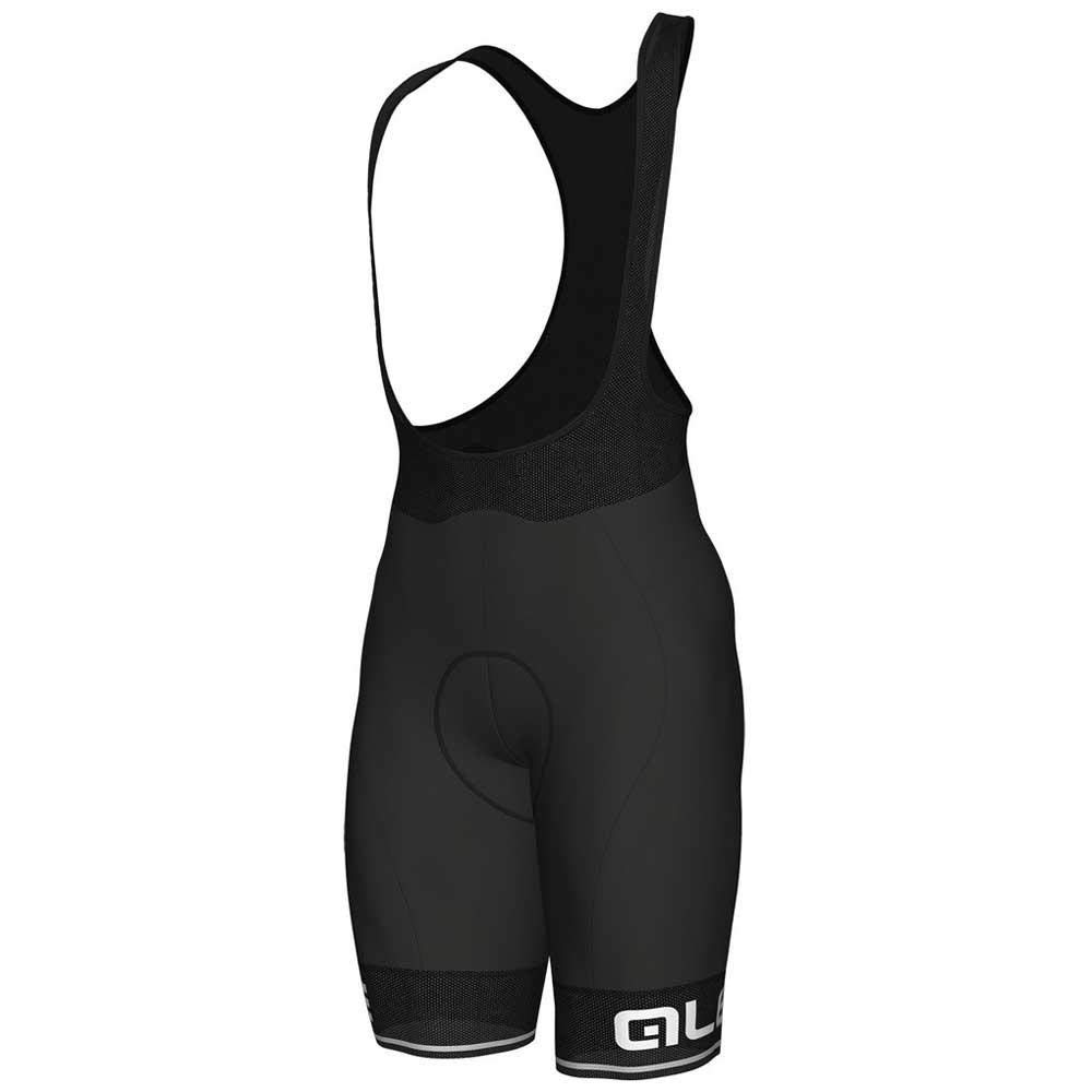 Alé Cycling Men's Solid Corsa Bib Shorts, Black/White, L